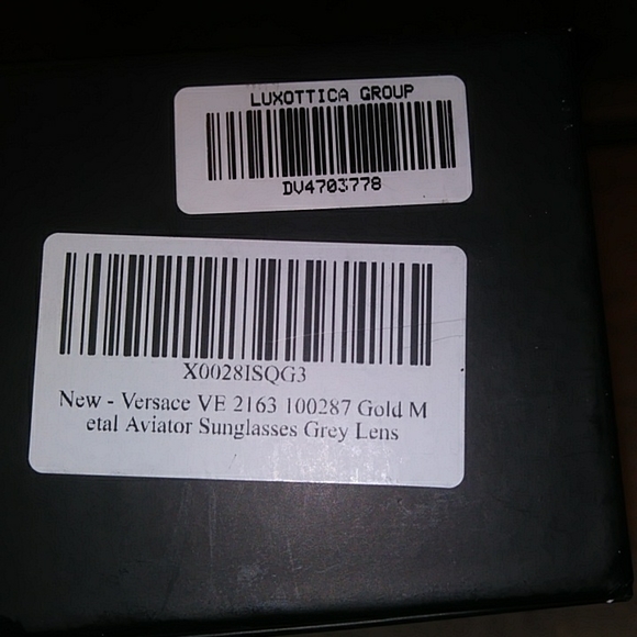 Men's Versace VE 2163 100287 Gold Metal Aviator Sunglasses - Picture 8 of 9